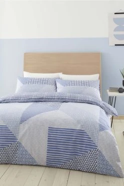 Catherine Lansfield Larsson Geo Reversible Duvet Cover And Pillowcase Set