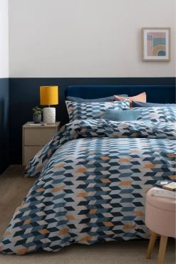 Next 100% Cotton Printed Duvet Cover And Pillowcase Set