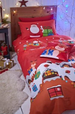 Catherine Lansfield Santa's Christmas Presents Duvet Cover And Pillowcase Set