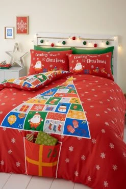 Catherine Lansfield Christmas Countdown Duvet Cover And Pillowcase Set