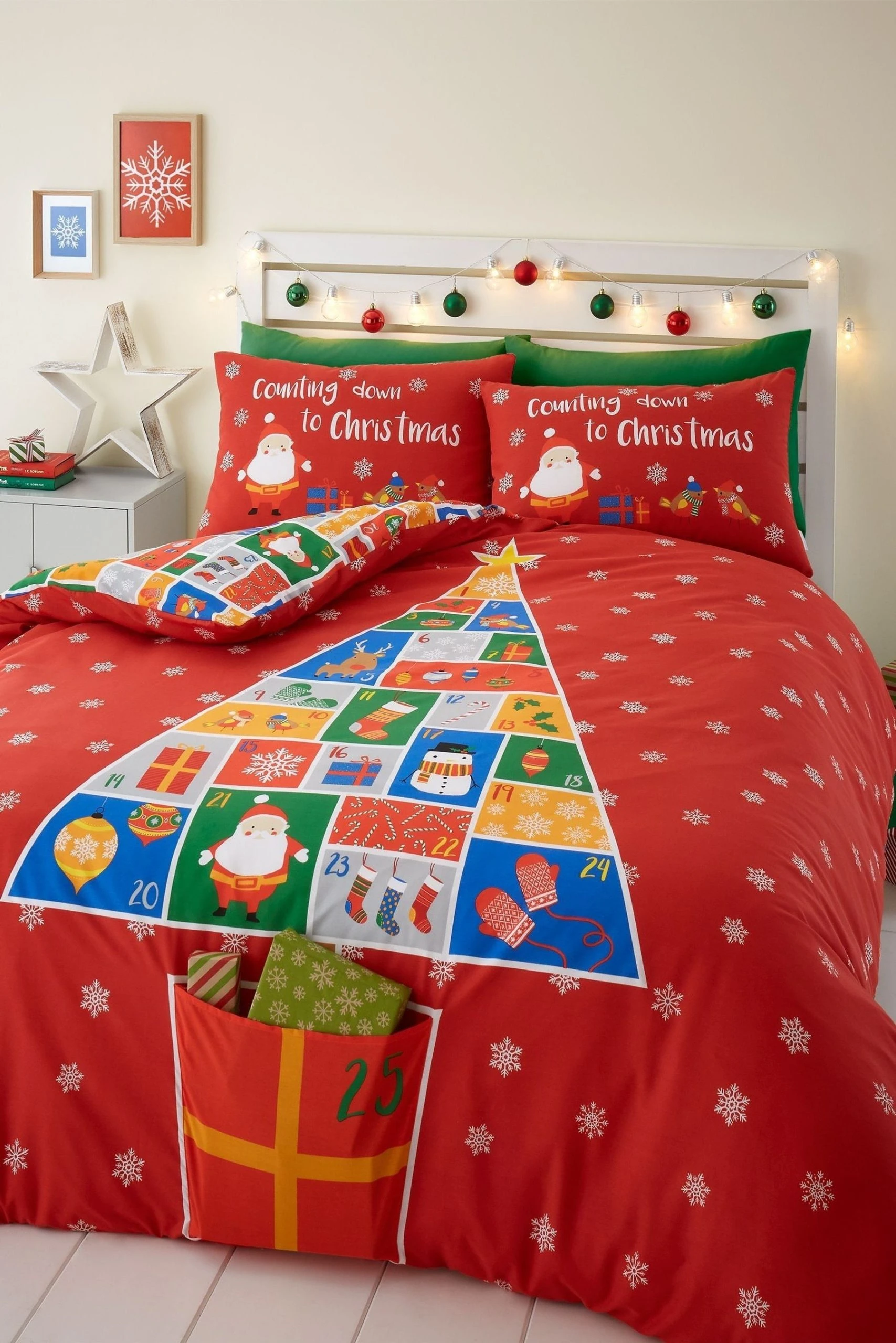 Catherine Lansfield Christmas Countdown Duvet Cover And Pillowcase Set 3 Catherine Lansfield Christmas Countdown Duvet Cover And Pillowcase Set