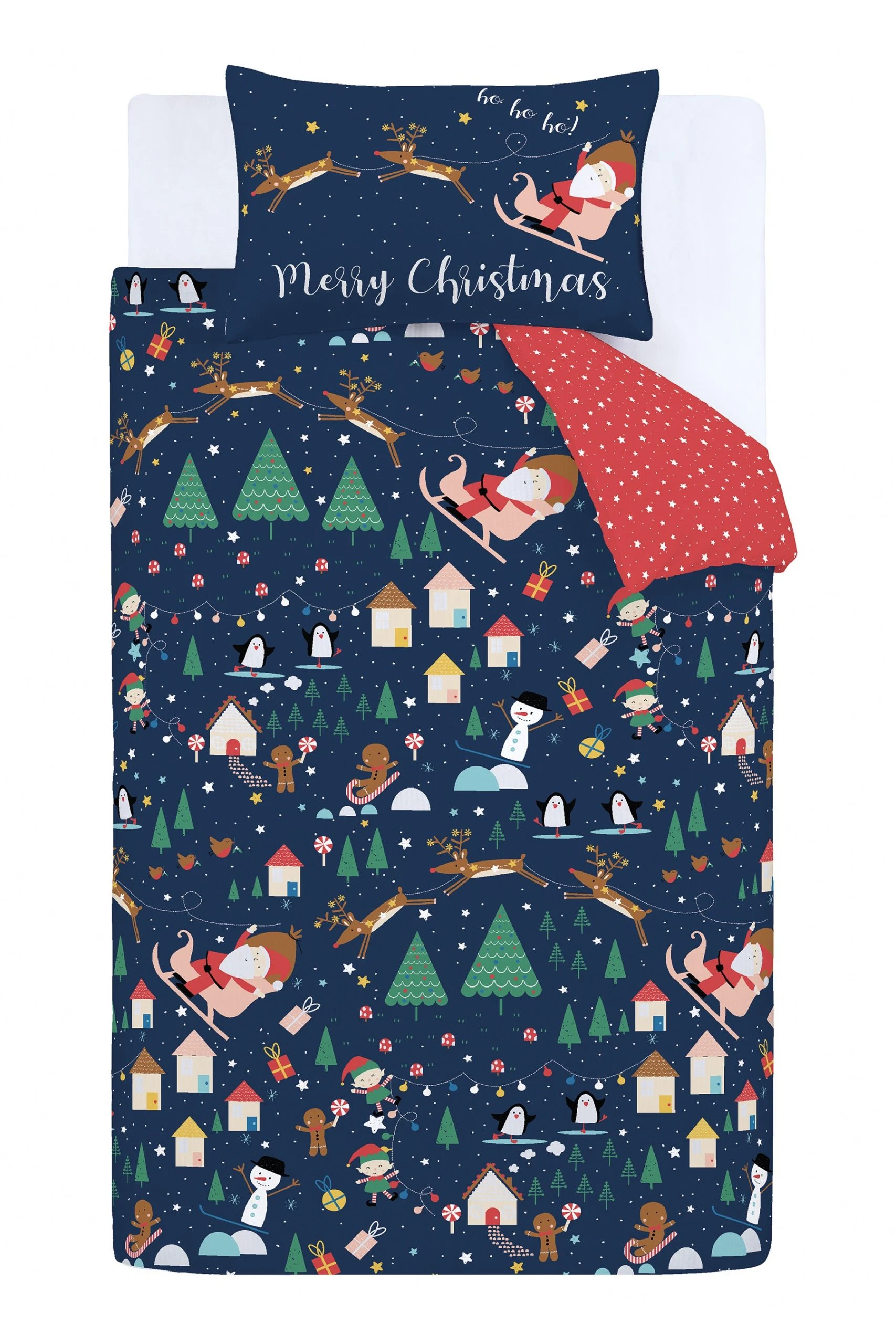 Catherine Lansfield Santa's Christmas Wonderland Duvet Cover And Pillowcase Set 7 Catherine Lansfield Santa's Christmas Wonderland Duvet Cover And Pillowcase Set - Image 5