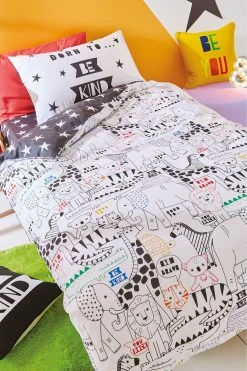 Born To Kids Be Kind Organic Cotton Duvet Cover And Pillowcase Set