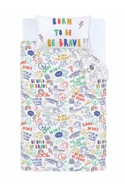 Born To Kids Be Brave Organic Cotton Duvet Cover And Pillowcase Set 11 Born To Kids Be Brave Organic Cotton Duvet Cover And Pillowcase Set -Furn Online A63818s5