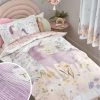 Next Kids Unicorn Waffle 100% Cotton Duvet Cover And Pillowcase Set -Furn Online A65 142s