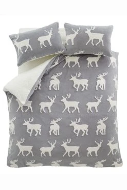 Catherine Lansfield Stag Cosy Sherpa Fleece Duvet Cover And Pillowcase Set 11 Catherine Lansfield Stag Cosy Sherpa Fleece Duvet Cover And Pillowcase Set -Furn Online A67212s5
