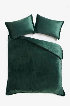 Next Velvet Fleece With Faux Fur Trim Duvet Cover And Pillowcase Set -Furn Online A85132s5
