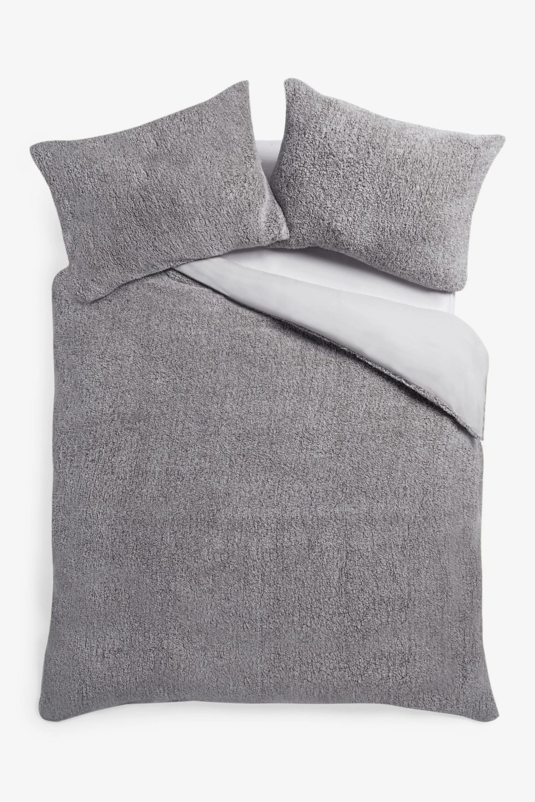 Next Marl Teddy Fleece Duvet Cover And Pillowcase Set 6 Next Marl Teddy Fleece Duvet Cover And Pillowcase Set - Image 4