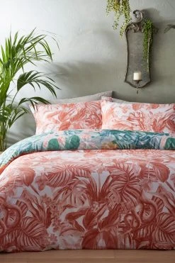 Furn Medinilla Tropical Reversible Duvet Cover And Pillowcase Set -Furn Online A92673s2