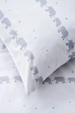 The White Company Kids Elephants Print Duvet Cover And Pillowcase Set 7 The White Company Kids Elephants Print Duvet Cover And Pillowcase Set -Furn Online A99158s3
