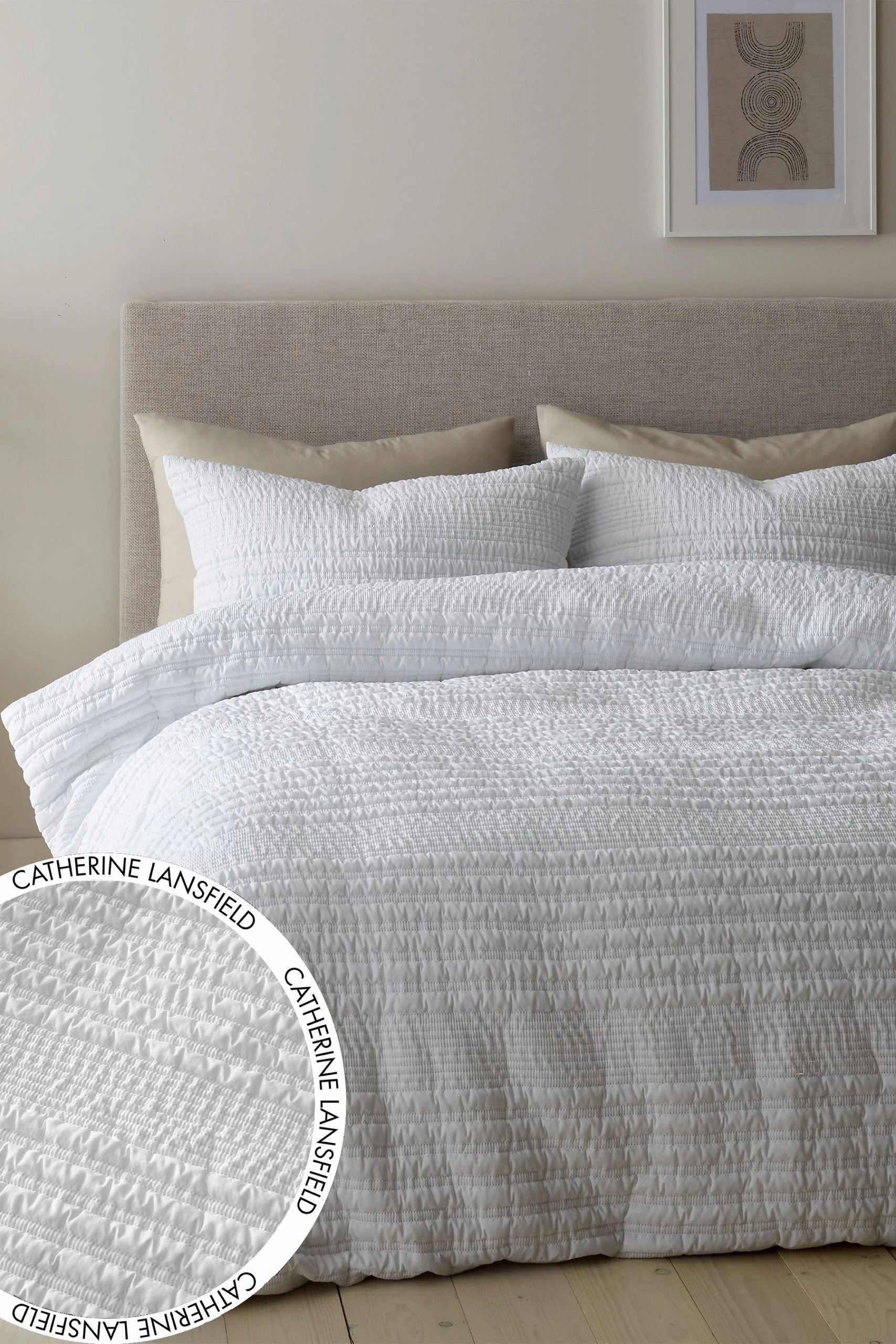 Catherine Lansfield Lennon Stripe Duvet Cover And Pillowcase Set 3 Catherine Lansfield Lennon Stripe Duvet Cover And Pillowcase Set