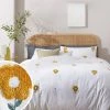 Next Tufted Embroidered Flowers 100% Cotton Duvet Cover And Pillowcase Set -Furn Online C11 520s