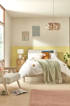 Next Tufted Embroidered Flowers 100% Cotton Duvet Cover And Pillowcase Set -Furn Online C11 520s3