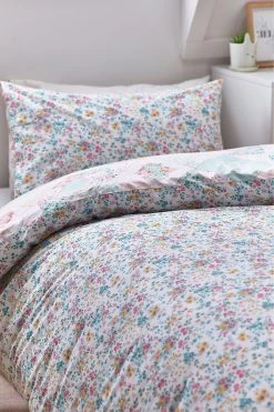 Alternative view of Next Rainbow Patchwork Design With Poms 100% Cotton Duvet Cover And Pillowcase Set