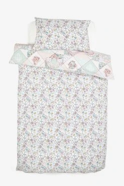 Next Rainbow Patchwork Design With Poms 100% Cotton Duvet Cover And Pillowcase Set 16 Next Rainbow Patchwork Design With Poms 100% Cotton Duvet Cover And Pillowcase Set -Furn Online C21 694s6