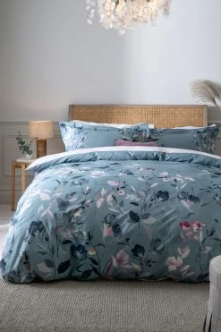 Next Floral Oxford Edge Reversible 100% Cotton Duvet Cover And Pillowcase Set