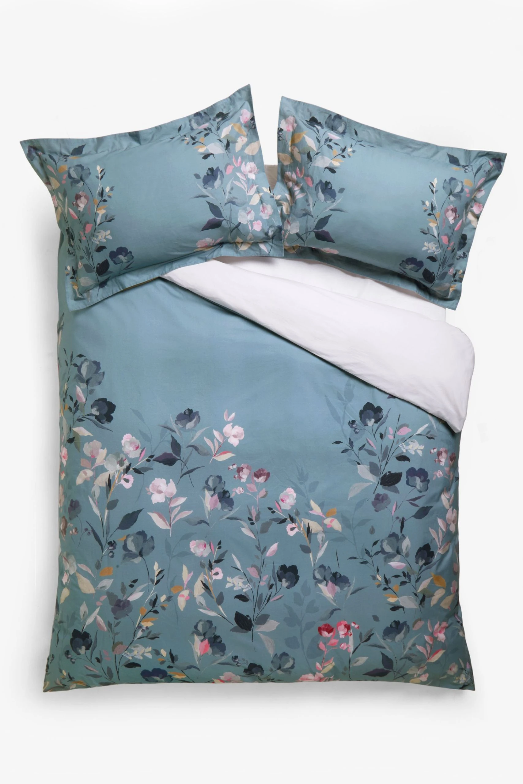 Next Floral Oxford Edge Reversible 100% Cotton Duvet Cover And Pillowcase Set 7 Next Floral Oxford Edge Reversible 100% Cotton Duvet Cover And Pillowcase Set - Image 5
