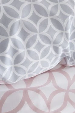 Catherine Lansfield Geo Trellis Reversible Duvet Cover And Pillowcase Set -Furn Online C22614s4