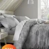 Catherine Lansfield Brushed Argyle Reversible Duvet Cover And Pillowcase Set -Furn Online C38639s