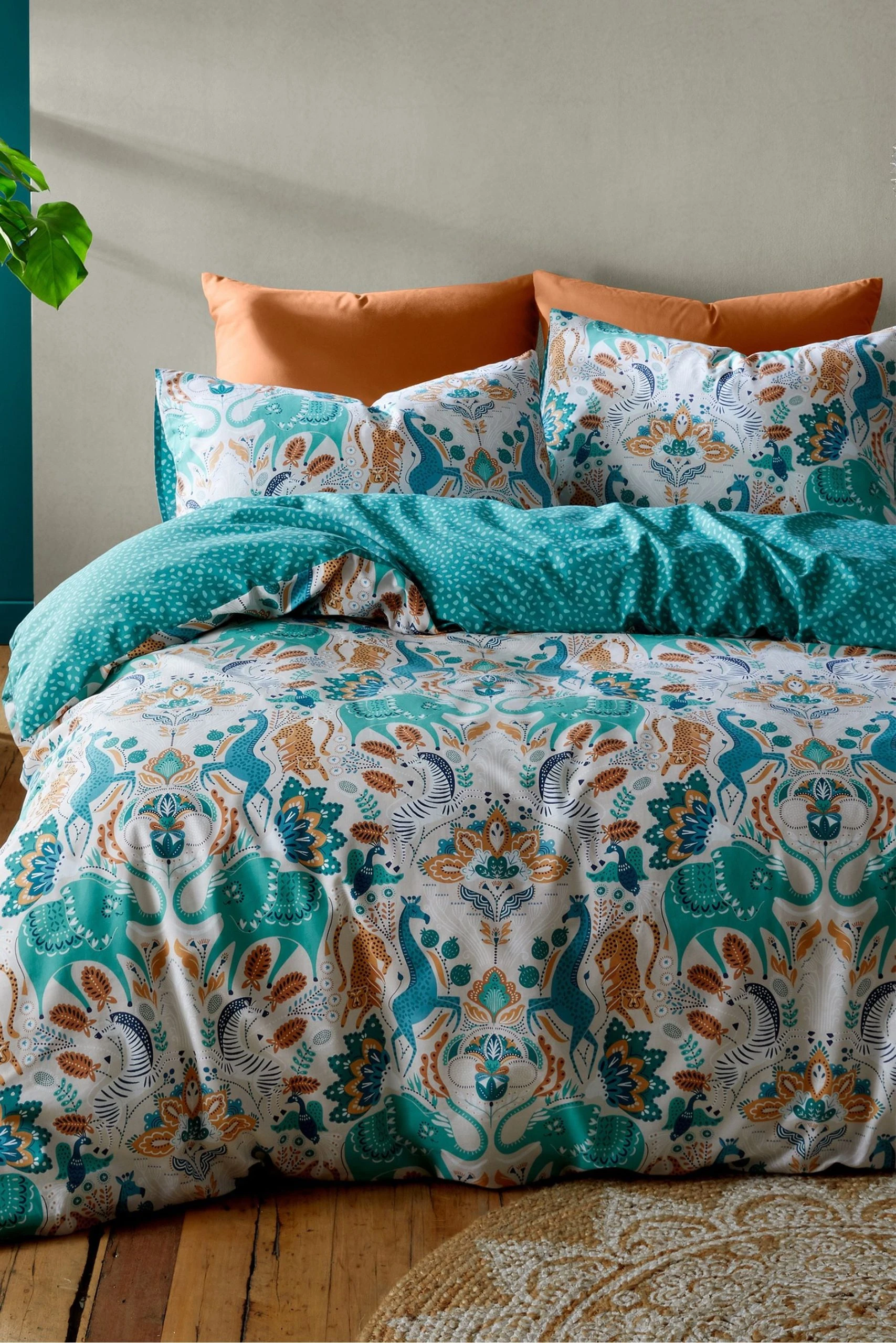 Pineapple Elephant Carnival Animals Cotton Duvet Cover And Pillowcase Set 3 Pineapple Elephant Carnival Animals Cotton Duvet Cover And Pillowcase Set