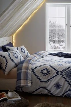 Catherine Lansfield Navajo Geo Reversible Duvet Cover And Pillowcase Set