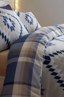 Catherine Lansfield Navajo Geo Reversible Duvet Cover And Pillowcase Set -Furn Online C48888s3