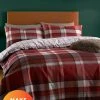 Catherine Lansfield Brushed Check Reversible Duvet Cover And Pillowcase Set 2 Catherine Lansfield Brushed Check Reversible Duvet Cover And Pillowcase Set -Furn Online C54124s