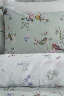 Catherine Lansfield Songbird Reversible Duvet Cover And Pillowcase Set -Furn Online C62125s3