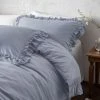 Next Super Soft Double Frill Raw Edge Duvet Cover And Pillowcase Set -Furn Online C64423s
