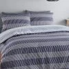 Catherine Lansfield Lines Reversible Duvet Cover And Pillowcase Set -Furn Online C81082s