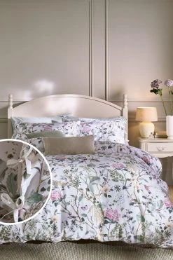 Next 300 Thread Count 100% Cotton Floral Duvet Cover And Pillowcase Set