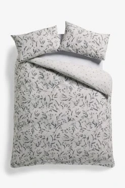 Next Cotton Rich Reversible Floral Duvet Cover And Pillowcase Set -Furn Online D14 656s4