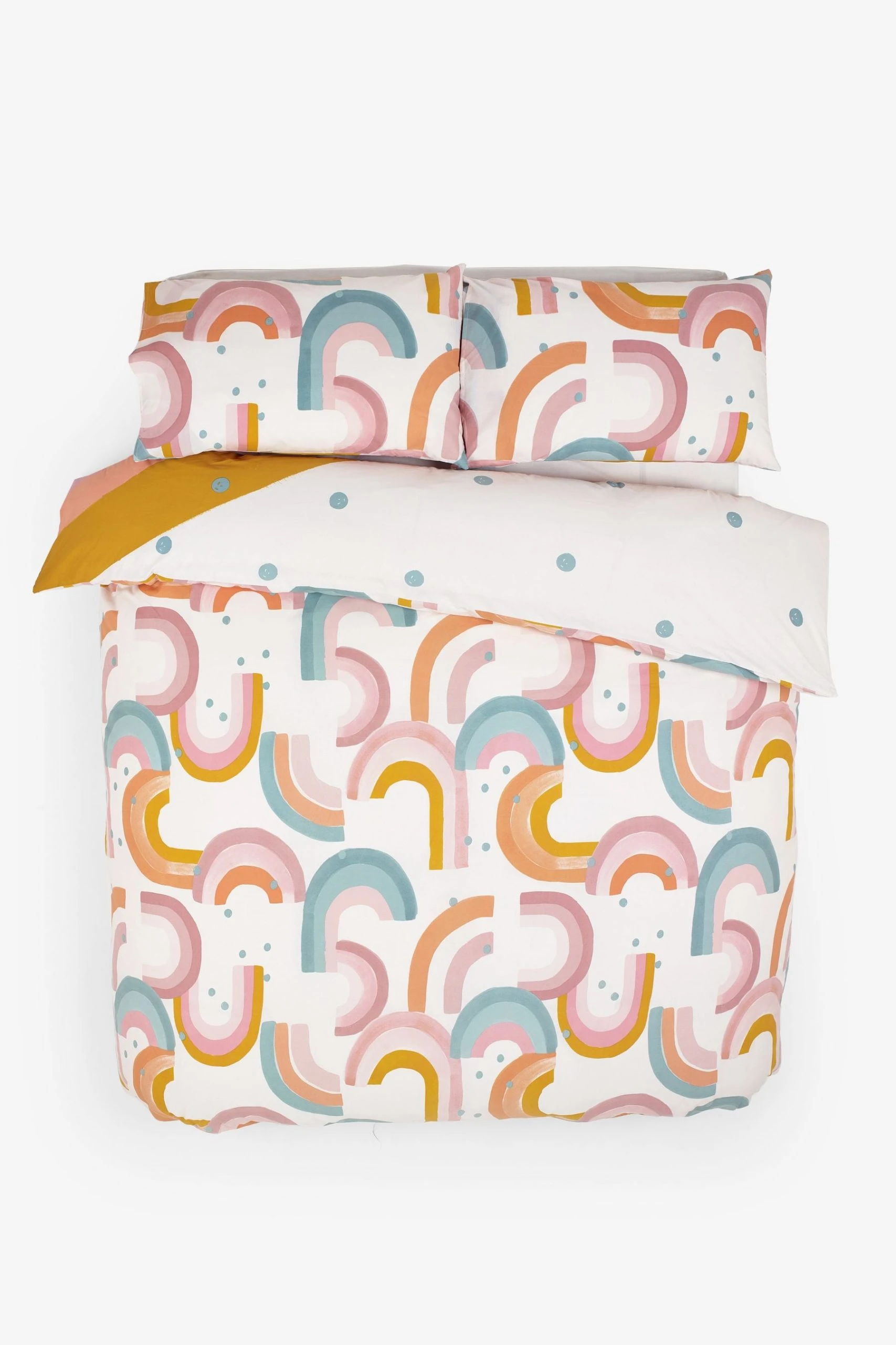 Next Scandi Rainbow Reversible Duvet Cover And Pillowcase Set 10 Next Scandi Rainbow Reversible Duvet Cover And Pillowcase Set - Image 8