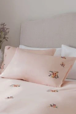 Next Floral Embroidered Duvet Cover And Pillowcase Set