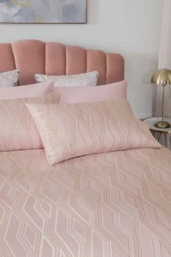 Next Luxe Diamond Jacquard Duvet Cover And Pillowcase Set