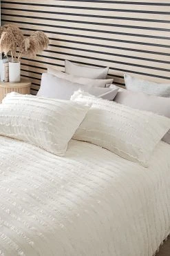 Next Textured Frayed Fleece Duvet Cover And Pillowcase Set -Furn Online M26 240s3