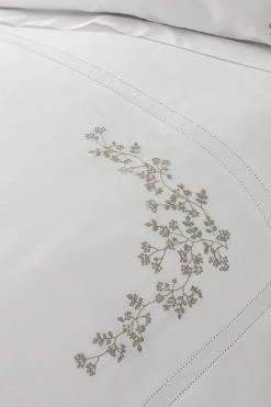 Next 200 Thread Count Embroidered 100% Cotton Duvet Cover And Pillowcase Set -Furn Online M26 241s4