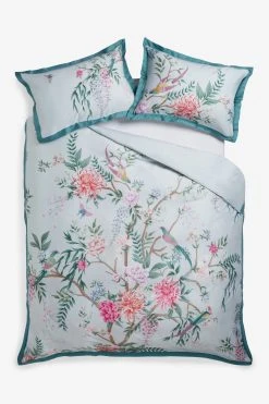 Next Oriental Floral 100% Cotton Sateen 200 Thread Count Duvet Cover And Pillowcase Set 8 Next Oriental Floral 100% Cotton Sateen 200 Thread Count Duvet Cover And Pillowcase Set -Furn Online M26 561s4