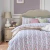 Next Reversible Floral Print With Trim 100% Cotton Duvet Cover And Pillowcase Set -Furn Online M26 562s