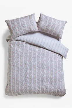 Next Reversible Floral Print With Trim 100% Cotton Duvet Cover And Pillowcase Set 11 Next Reversible Floral Print With Trim 100% Cotton Duvet Cover And Pillowcase Set -Furn Online M26 562s5