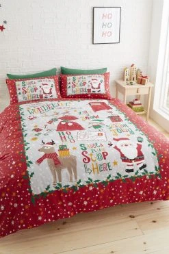Bedlam Santa Stop Here Duvet Cover And Pillowcase Set