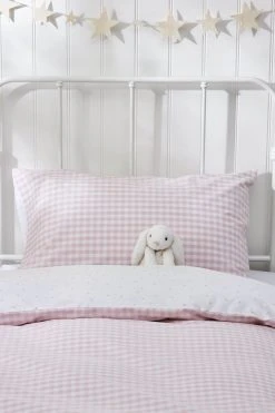 The White Company Reversible Gingham Housewife Pillowcase
