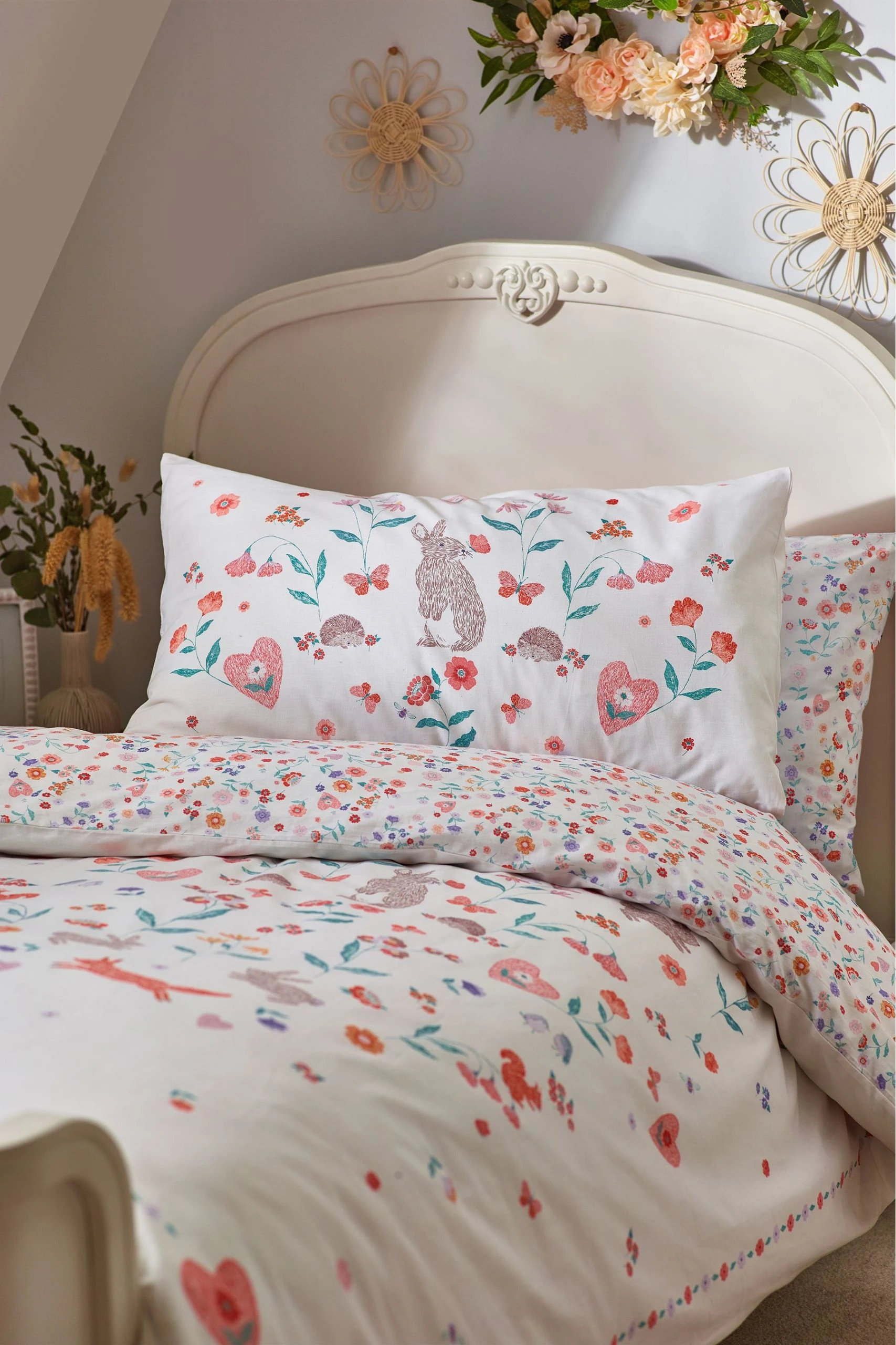 Next Woodland Bunny 100% Cotton Duvet Cover Pillowcase Set 6 Next Woodland Bunny 100% Cotton Duvet Cover Pillowcase Set - Image 4