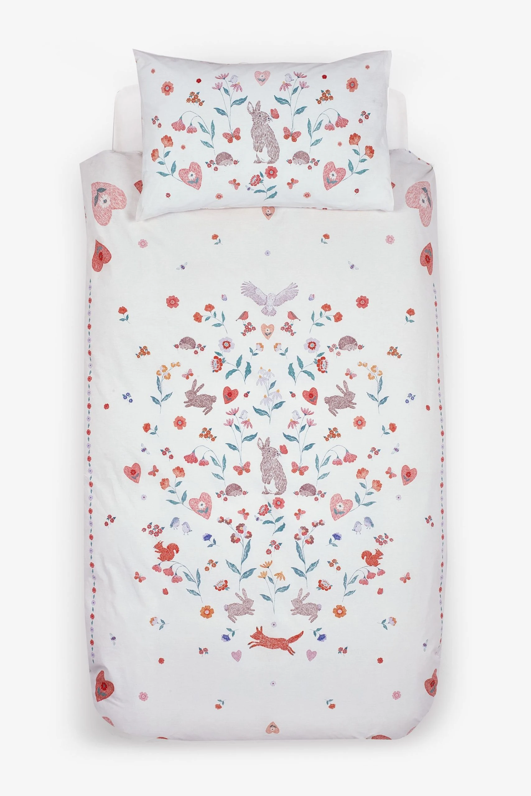 Next Woodland Bunny 100% Cotton Duvet Cover Pillowcase Set 8 Next Woodland Bunny 100% Cotton Duvet Cover Pillowcase Set - Image 6