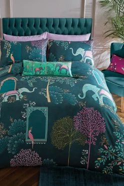Sara Miller Elephants Oasis Duvet Cover And Pillowcase Set