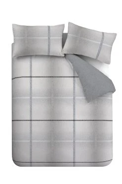 Catherine Lansfield Berwick Tweed Brushed Cotton Duvet Cover And Pillowcase Set -Furn Online T09990s5