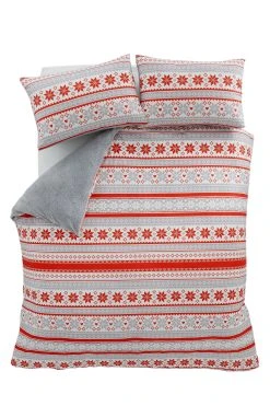 Catherine Lansfield So Soft Velvet Touch Fairisle Duvet Cover And Pillowcase Set 11 Catherine Lansfield So Soft Velvet Touch Fairisle Duvet Cover And Pillowcase Set -Furn Online T09994s5