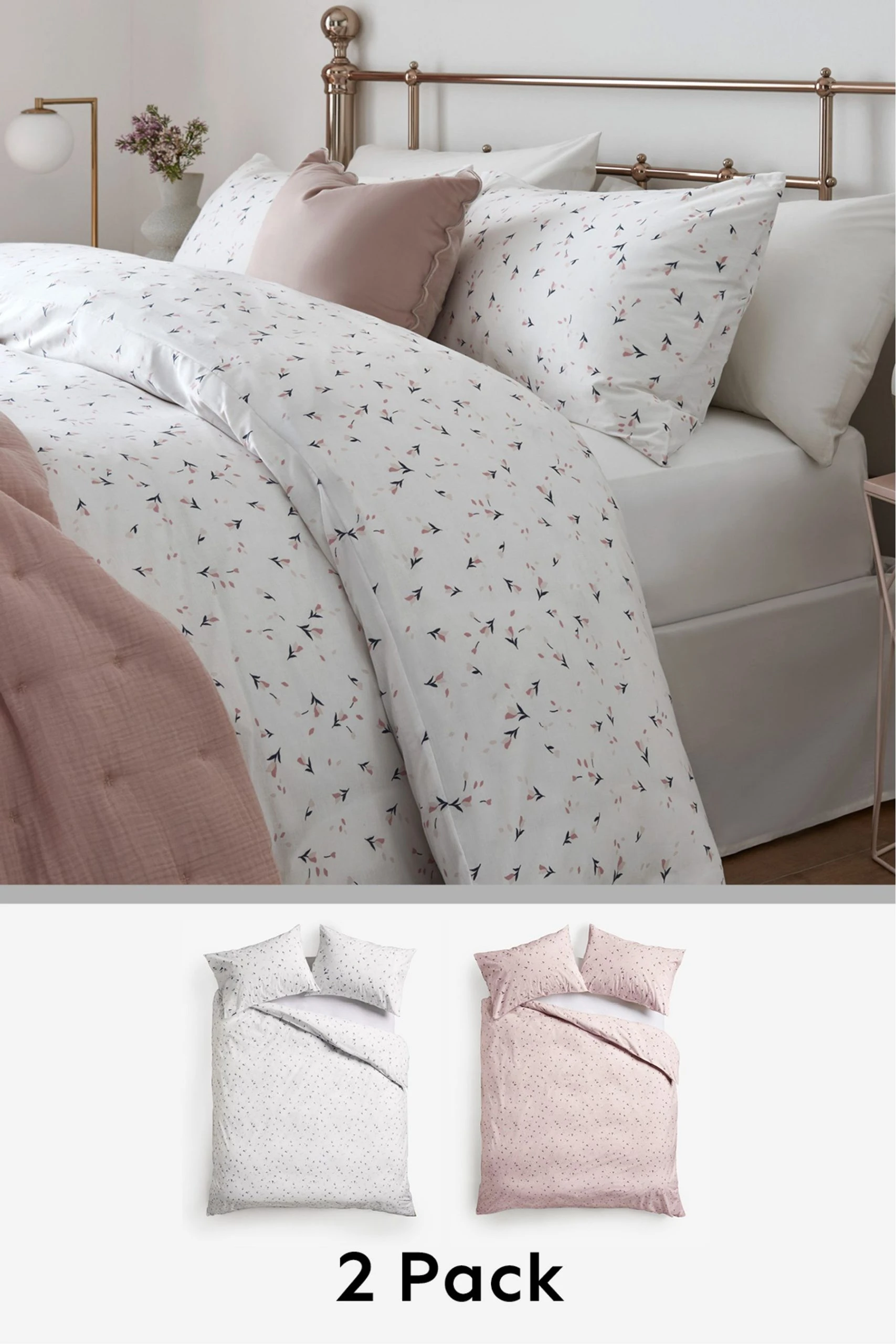 Next 2 Pack Ditsy Floral Duvet Cover And Pillowcase Set 3 Next 2 Pack Ditsy Floral Duvet Cover And Pillowcase Set