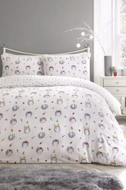 Fusion Kids Christmas Holly Hedgehog Duvet Cover And Pillowcase Set