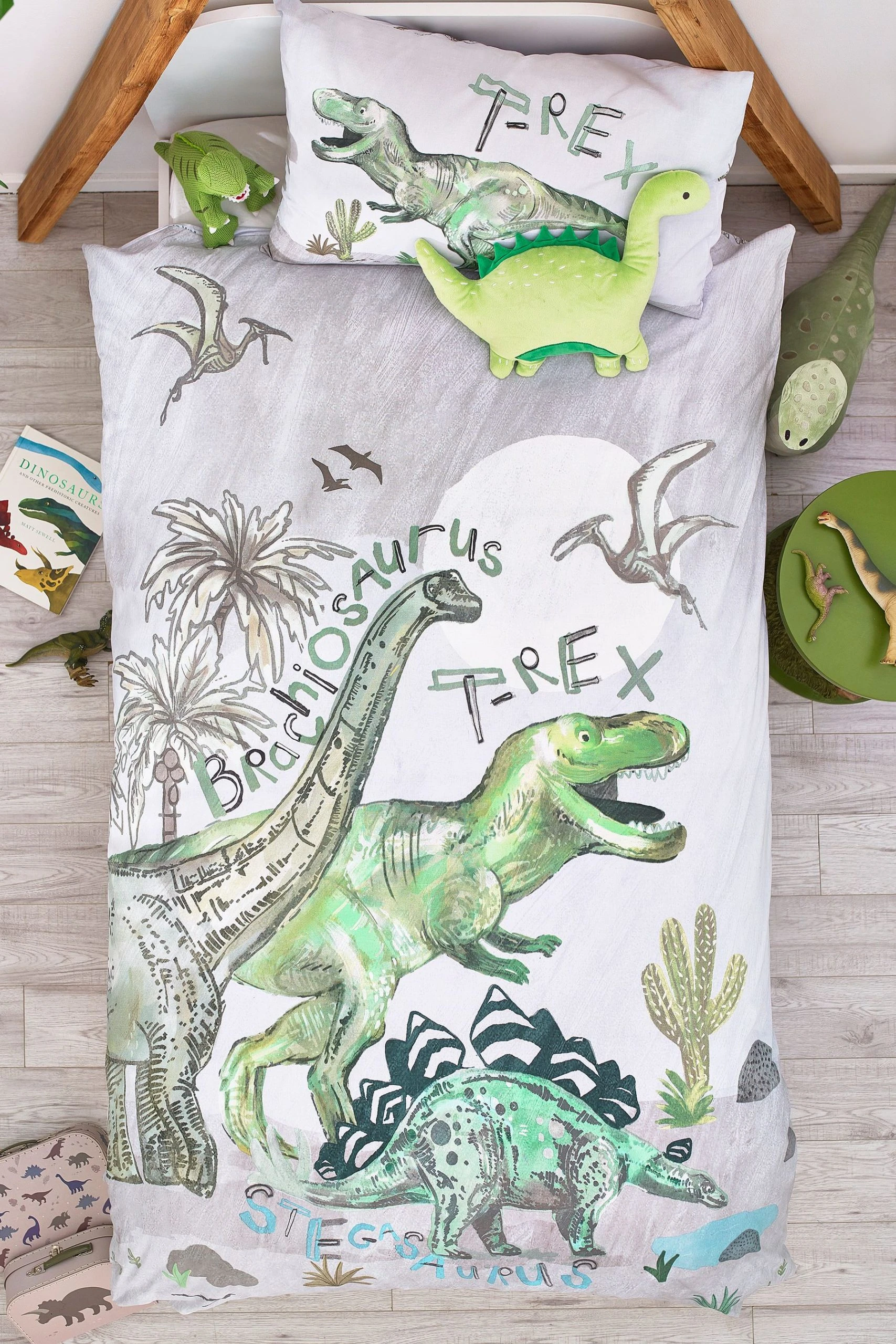 Next Dinosaur Printed Duvet Cover And Pillowcase Set 4 Next Dinosaur Printed Duvet Cover And Pillowcase Set - Image 2